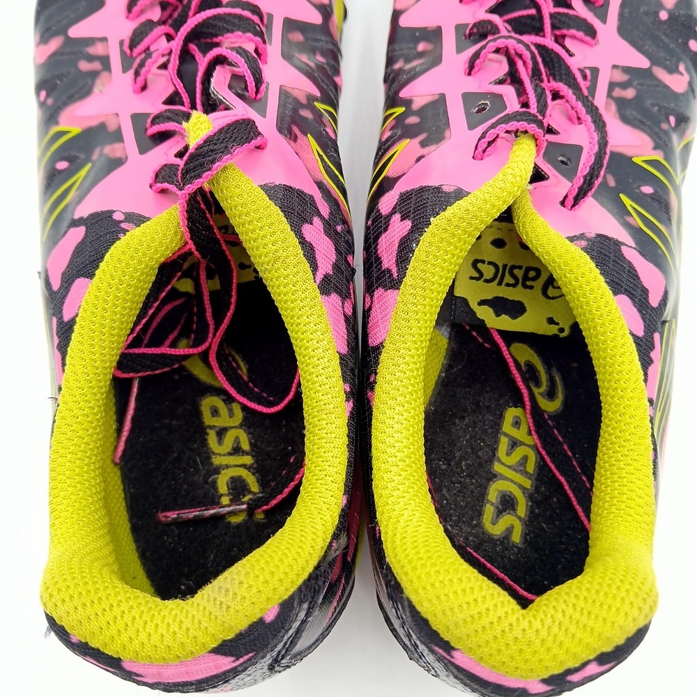 ASICS Cross Freak Shoes Mens Size 8 Black Pink Yellow Track Cross Country G558Y - Picture 4 of 7
